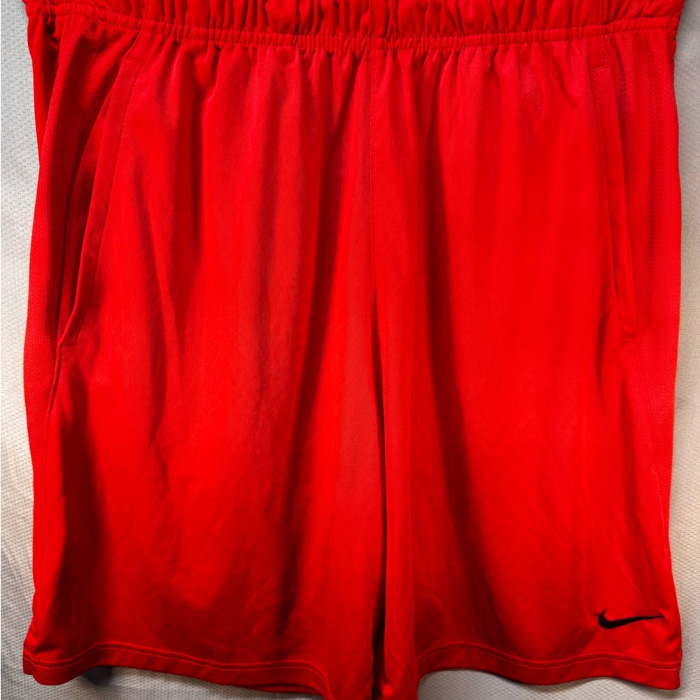 Nike Dri-FIT Red Athletic Draw String Basketball Shorts - Men’s Size Large